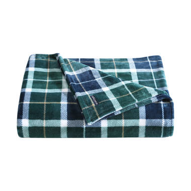 Teal discount plaid blanket